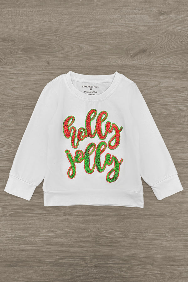 "Holly Jolly" Red & Green Sequin Skirt Set | Sparkle in Pink