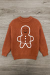 Brown Gingerbread Man Sweater | Sparkle in Pink