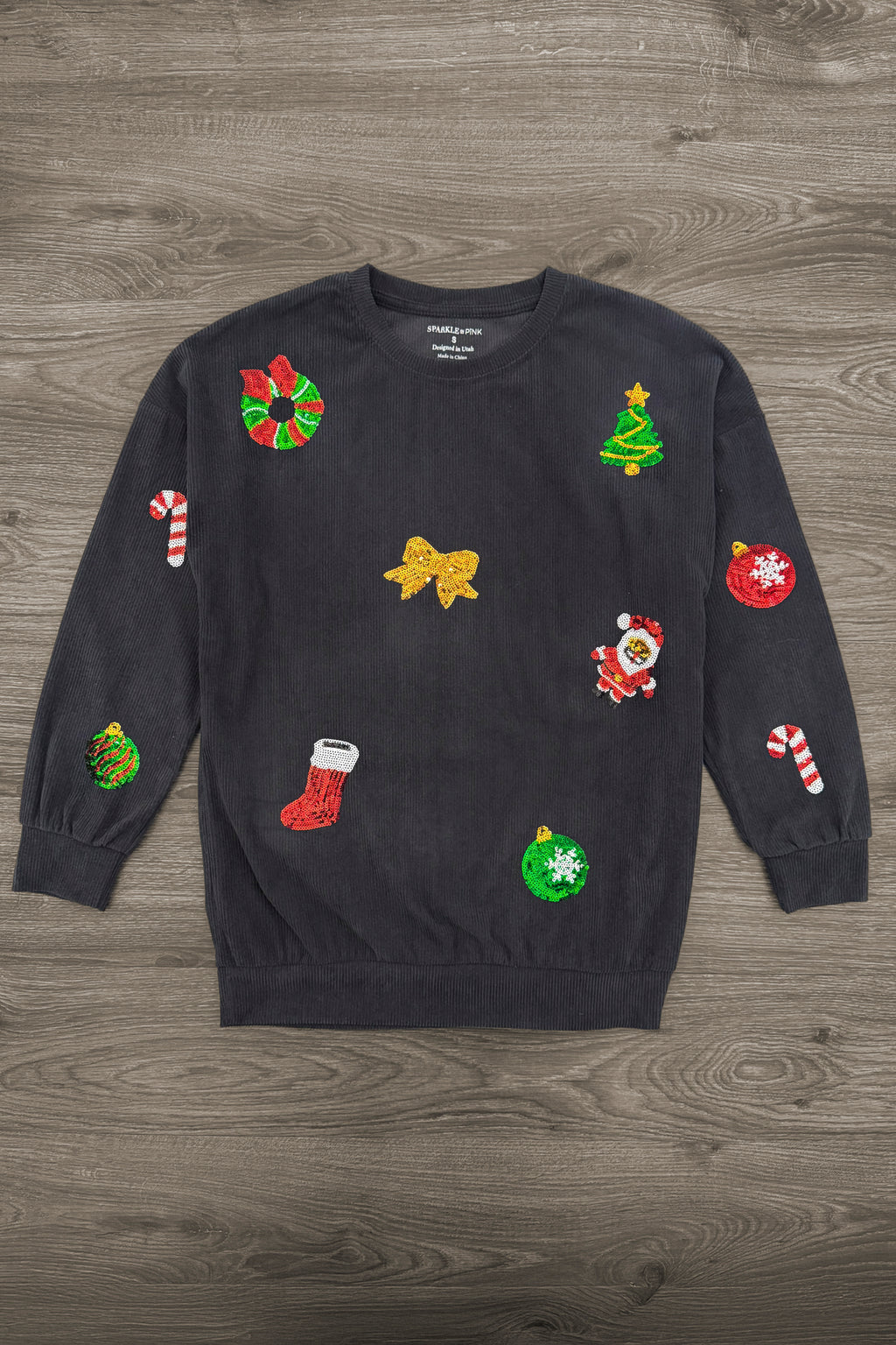 Mom & Me - Corduroy Sequin Christmas Top