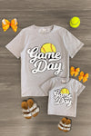 Mom & Me - "Game Day" Chenille Patch Top - Sparkle in Pink