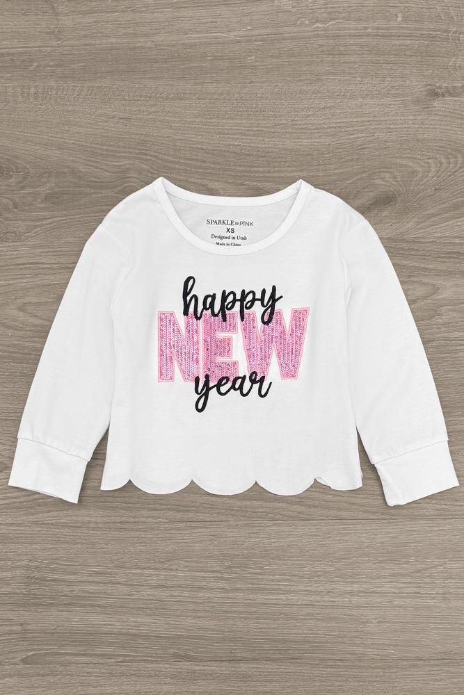 "Happy New Year" Sequin Bell Bottom Set