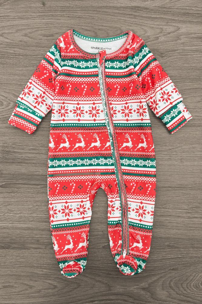 Red Nordic Family Pajama Set - AND PET BANDANA!