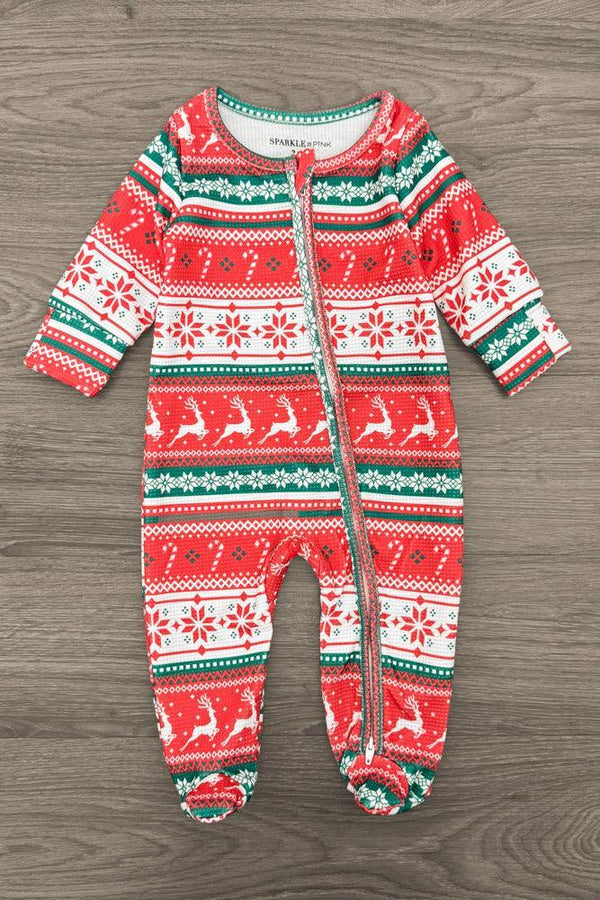 Red Nordic Family Pajama Set - AND PET BANDANA!