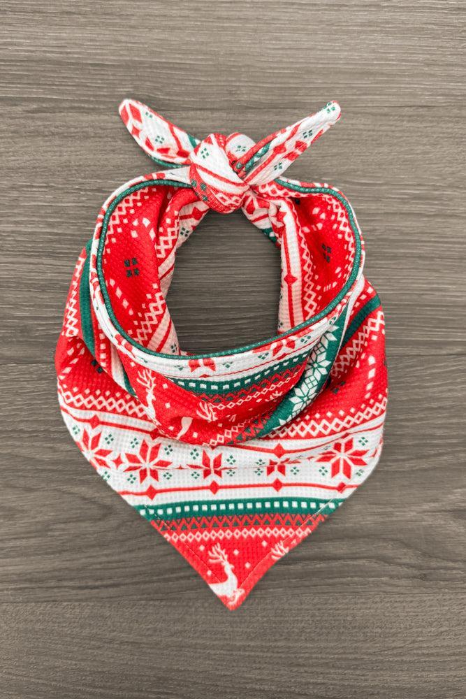 Red Nordic Family Pajama Set - AND PET BANDANA!