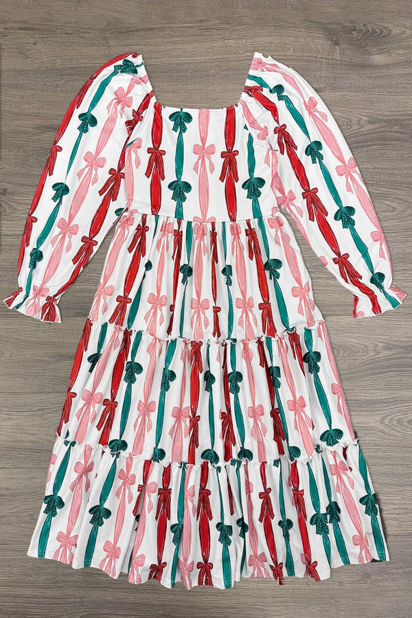 Mom & Me - Christmas Bows Dress | Sparkle in Pink