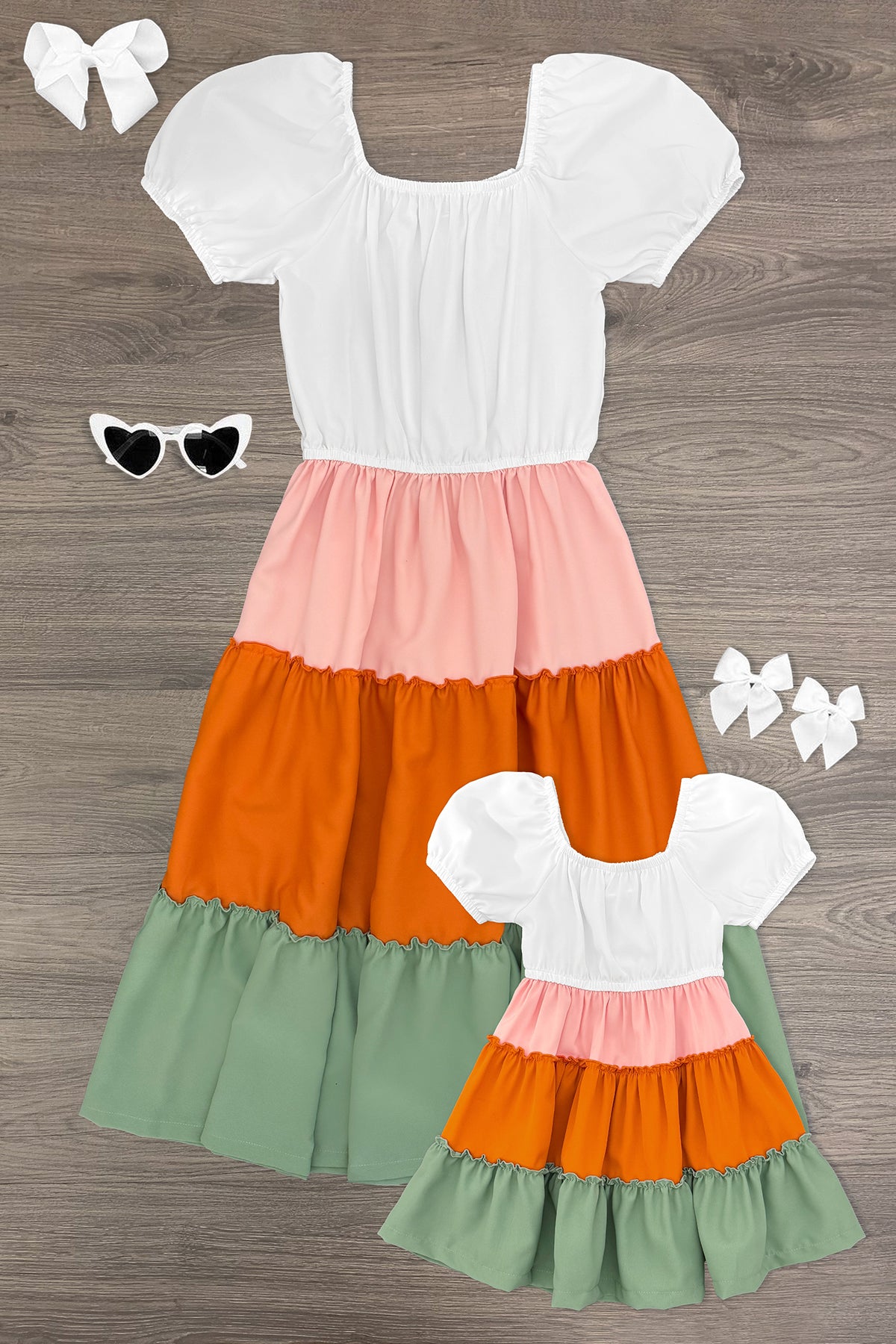 Mom & Me - Tiered Ruffle Dress CHILD-XL-6T Mom & Me - Tiered Ruffle Dress CHILD-XL-6T