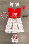 "Pre-K - 4th Grade" Rainbow Alphabet Dress - Sparkle in Pink