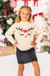 Reindeer Knit Sweater - Boy or Girl | Sparkle in Pink