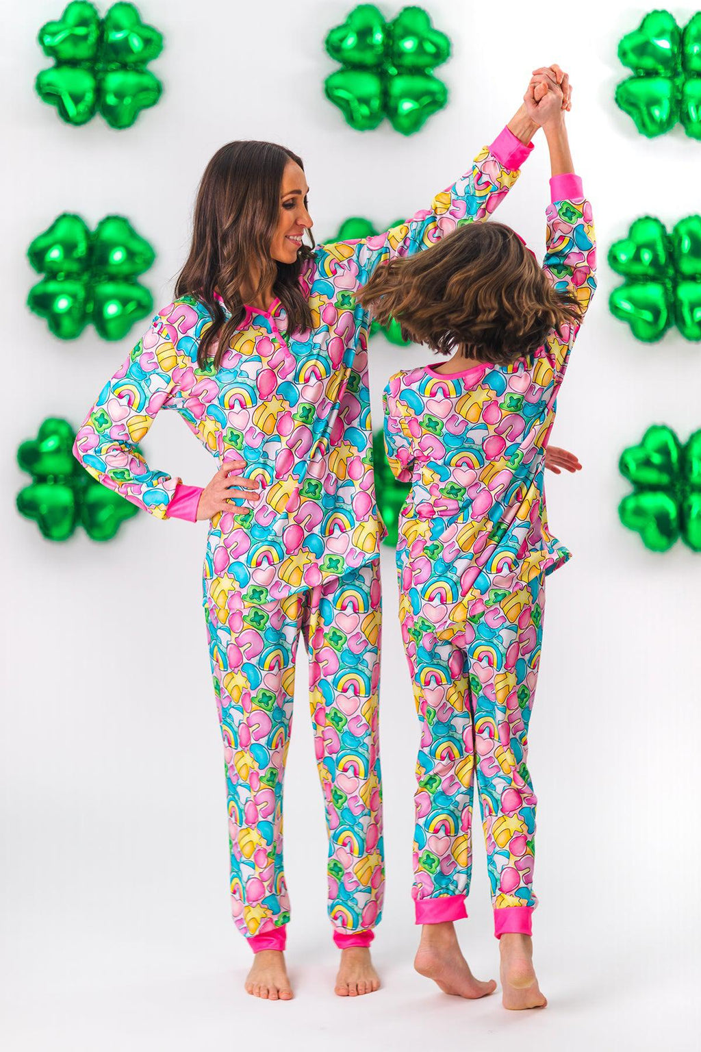 Mom & Me - Rainbow Charms Pajamas | Sparkle in Pink