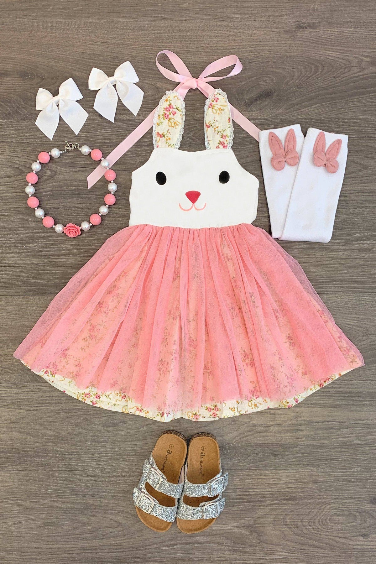 Bunny Halter Tutu Dress Pink / 4XL-10/12 Years Bunny Halter Tutu Dress Pink / 4XL-10/12 Years