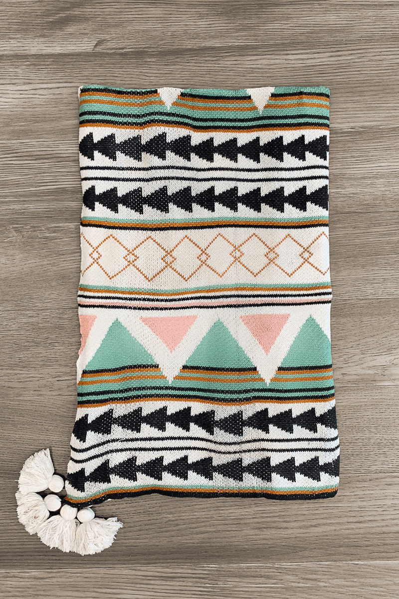 Western Boho Throw Blankets - Sparkle in Pink
