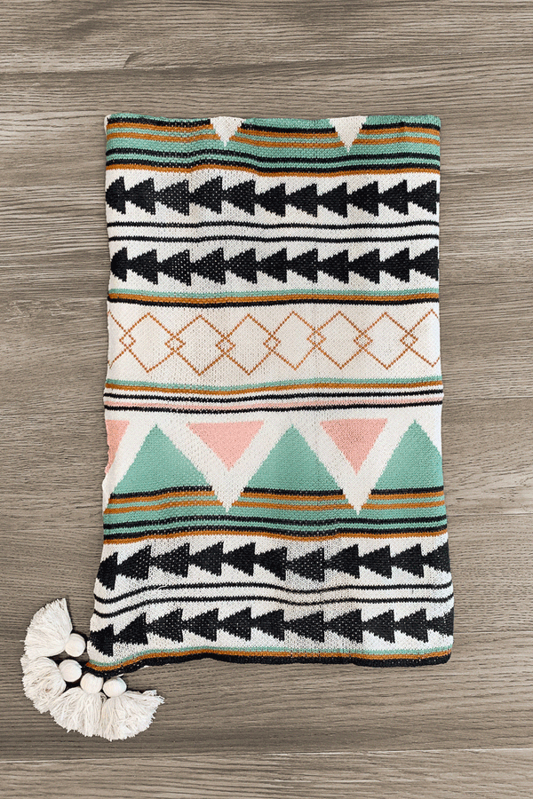Western Boho Throw Blankets - Sparkle in Pink