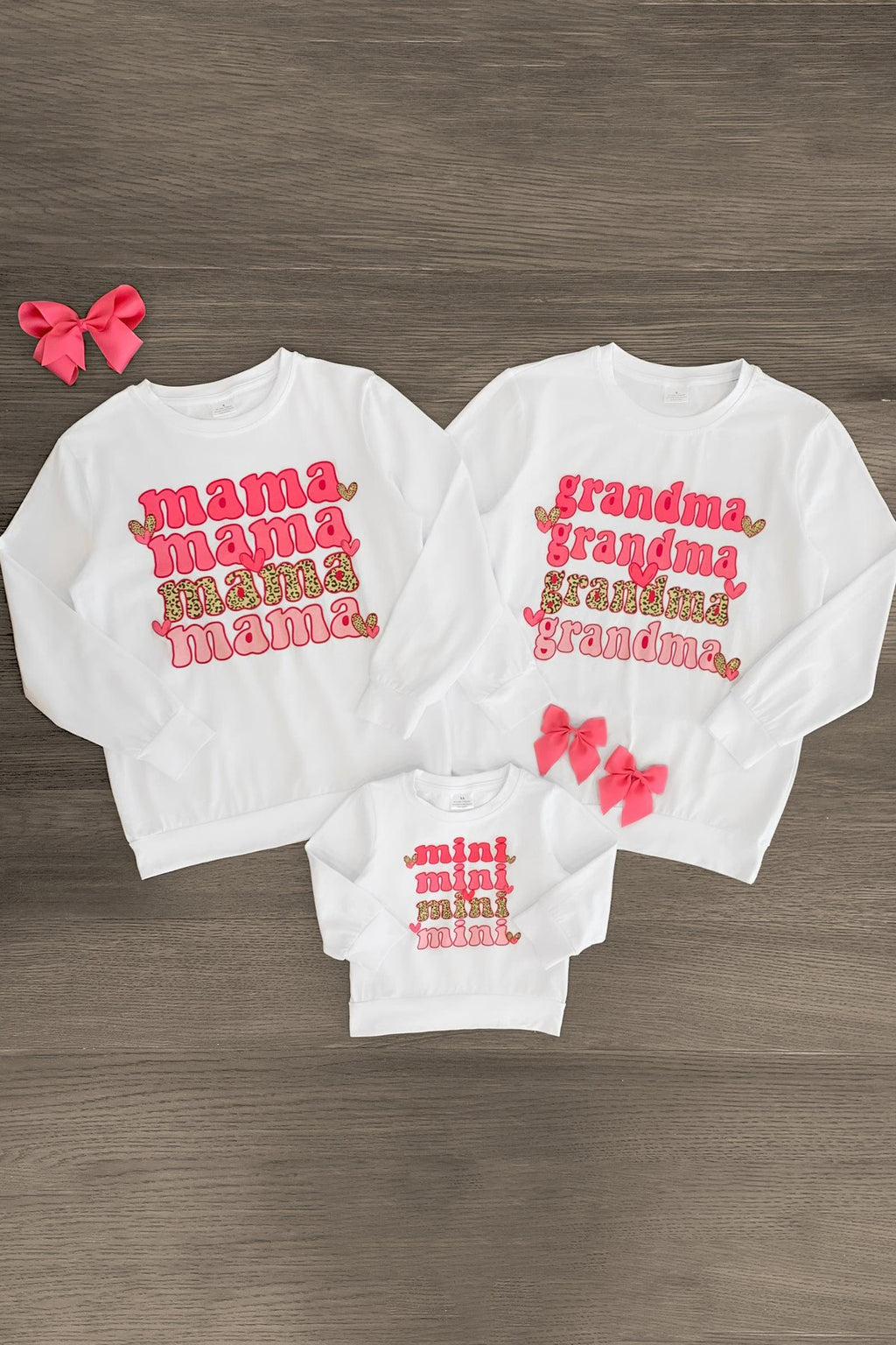 Mom & Me - "Grandma, Mama & Mini" Top - Sparkle in Pink