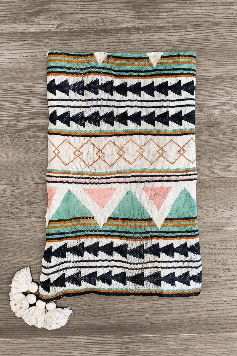 Western Boho Throw Blankets - Sparkle in Pink
