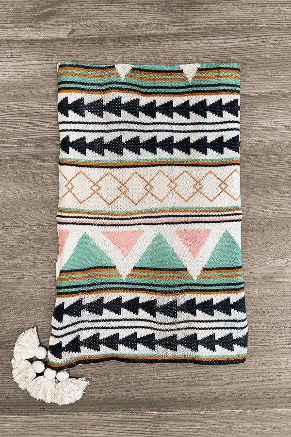 Western Boho Throw Blankets - Sparkle in Pink