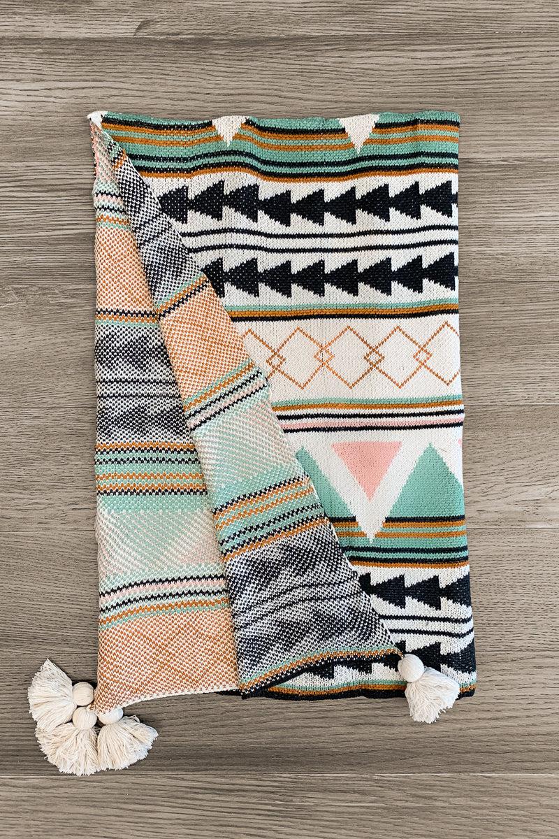 Western Boho Throw Blankets - Sparkle in Pink