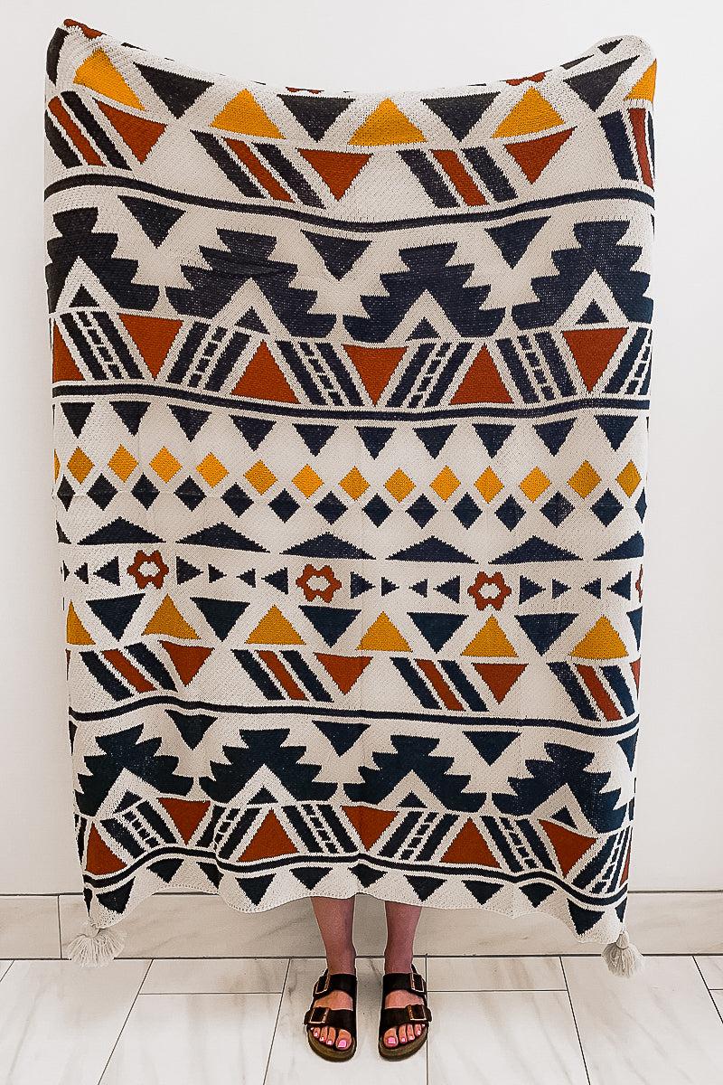 Western Boho Throw Blankets - Sparkle in Pink