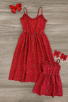 Mom & Me - Red Polka Dot Dress - Sparkle in Pink