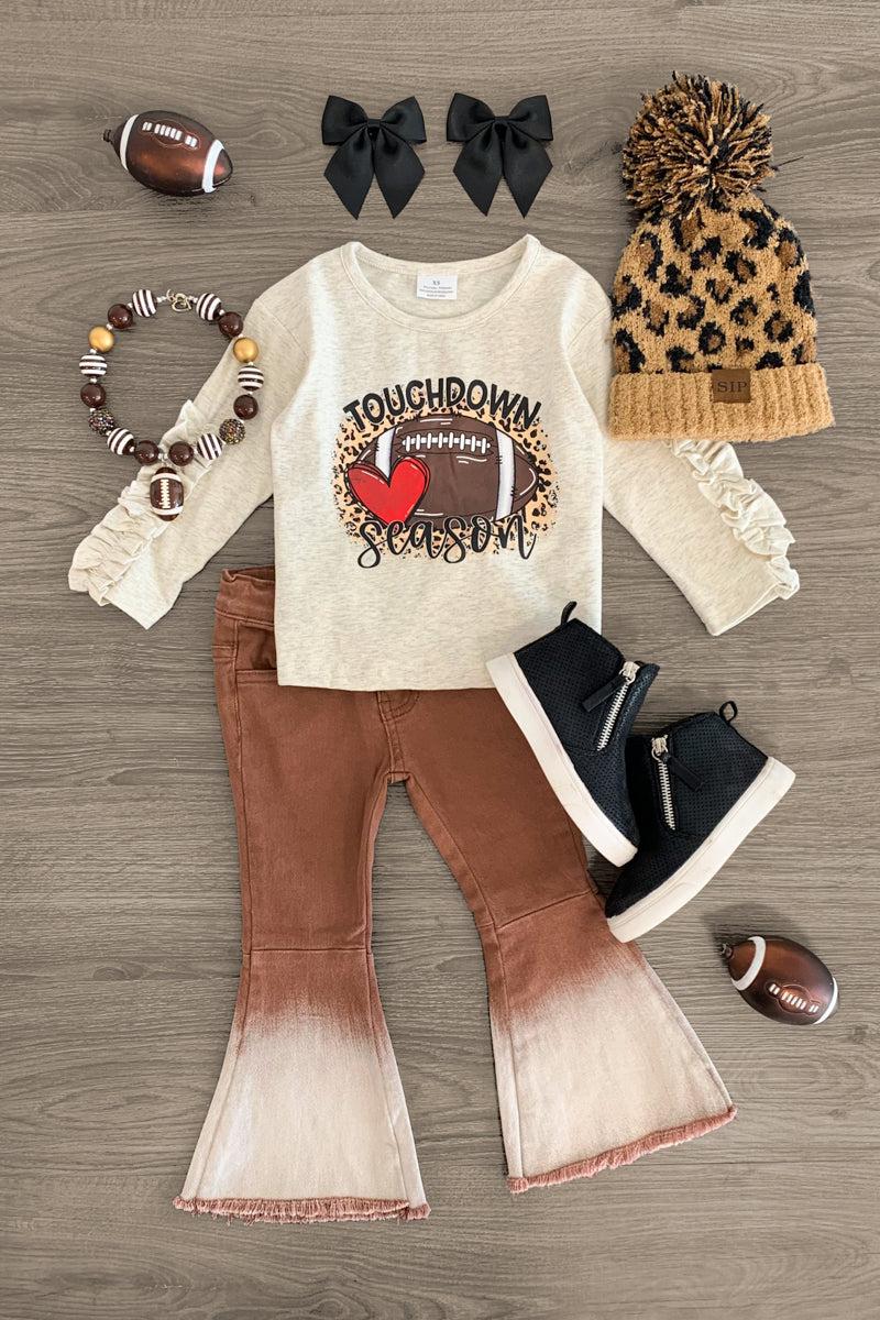 Brown Flare Pant Set