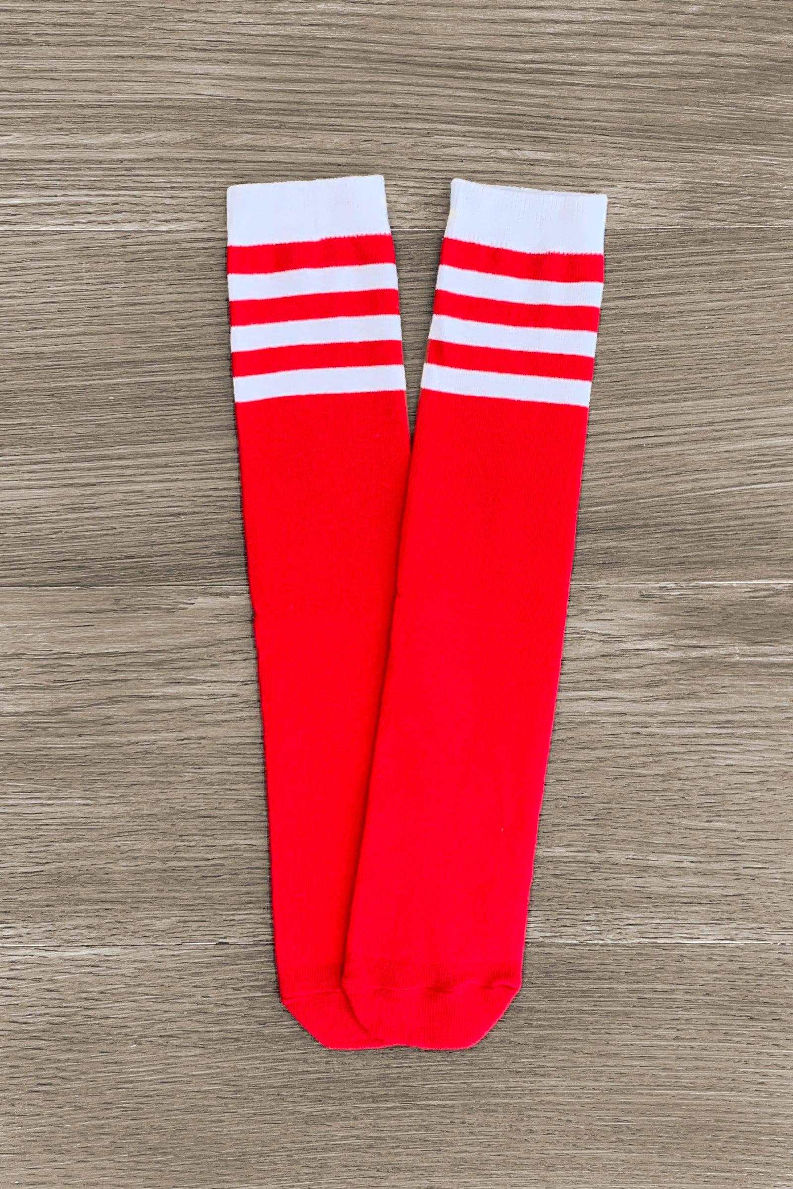 Red & White Striped Socks