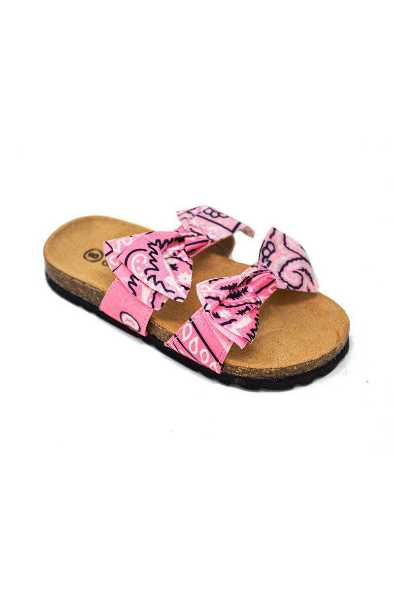 Birkley Double Bow Sandals - MANY COLORS! - Sparkle in Pink