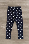 Black & White Polka Dot Leggings - Sparkle in Pink