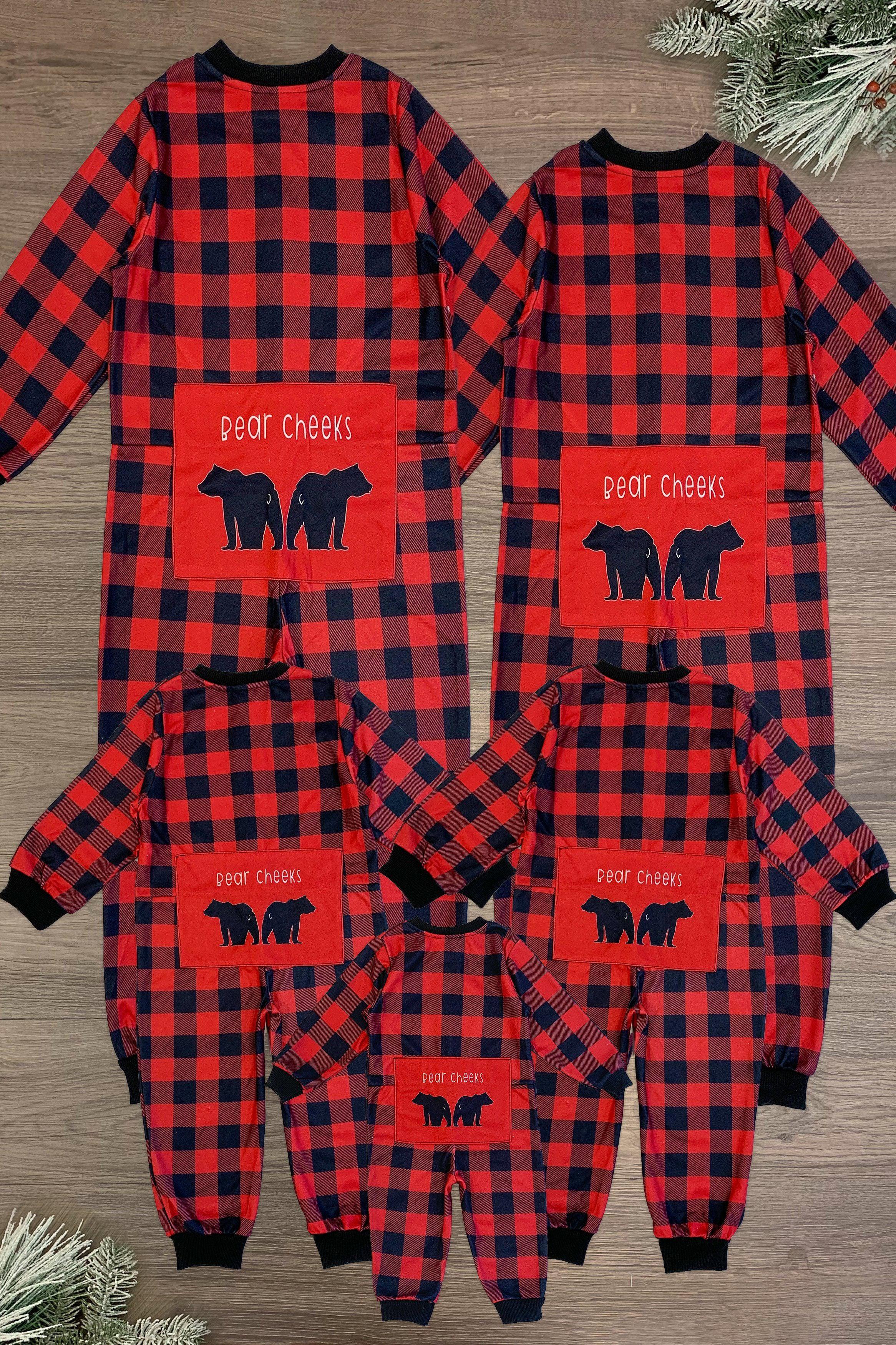 Baby Girl Clothes Fashion Xmas Red Buffalo Plaid Family Christmas Pjs  Matching Sets Casual Loose Long Sleeve Christmas Pajamas for Toddler 2-11  Years