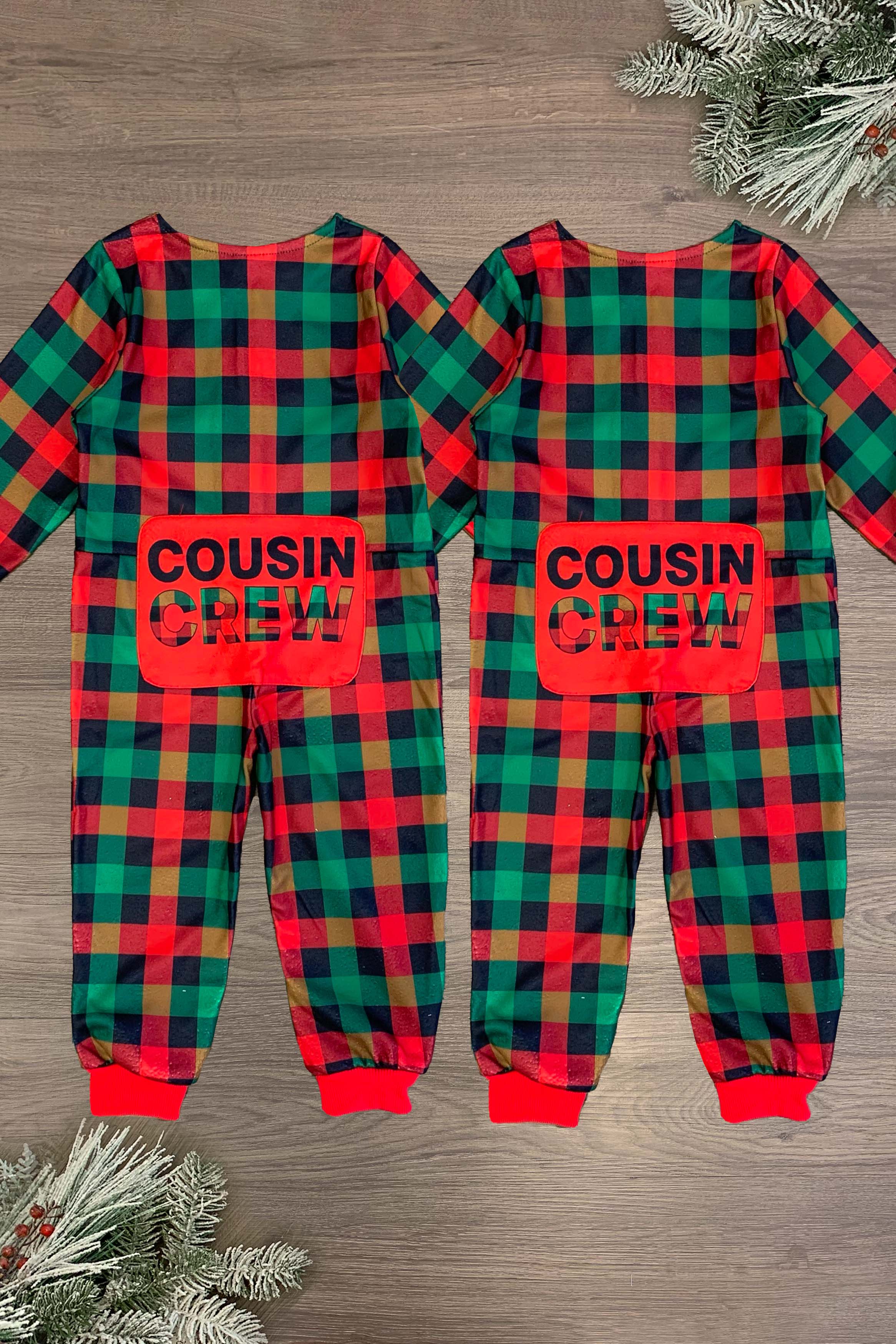 Cousin Crew Christmas Pajamas, Snowflake Cousin Matching Pajamas