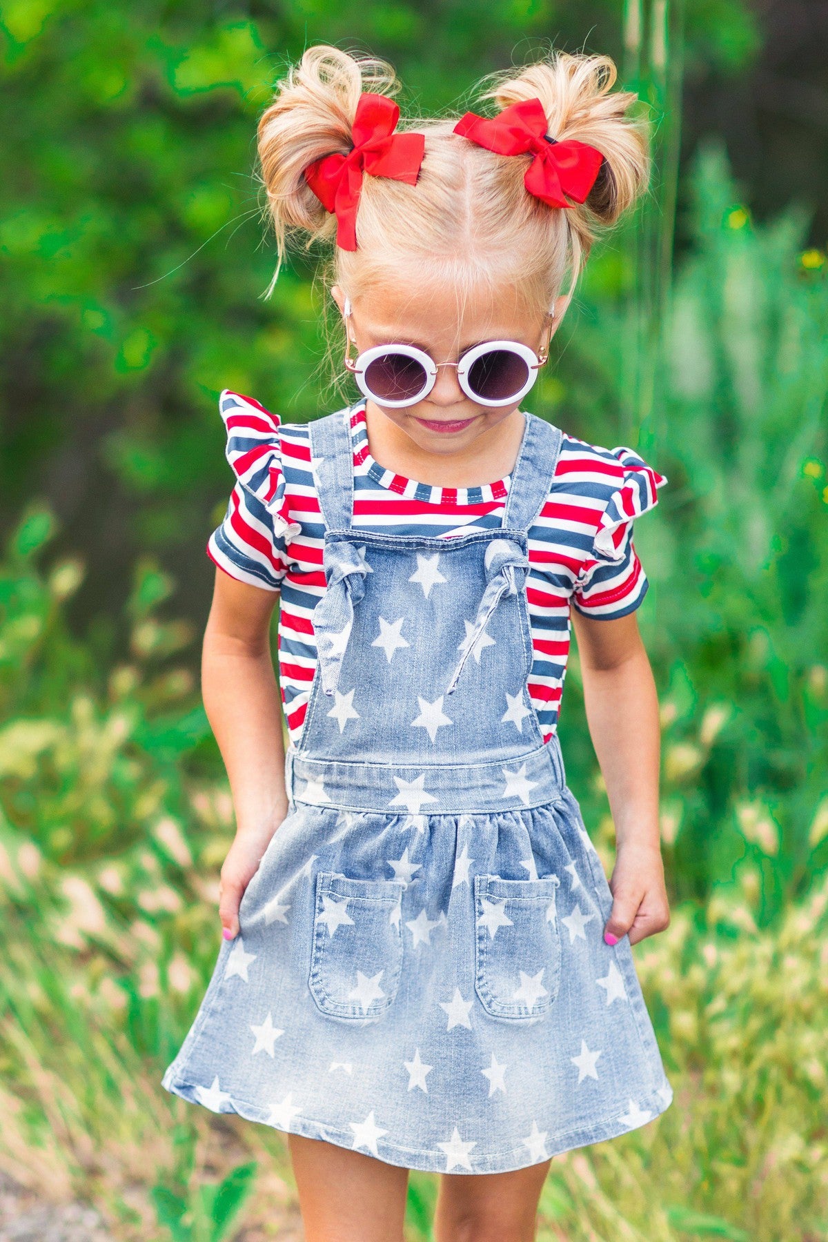 Denim Star Overall Tie Knot Jumper | Sparkle In Pink denim-star-overall-tie-knot-jumper-sparkle-in-pink