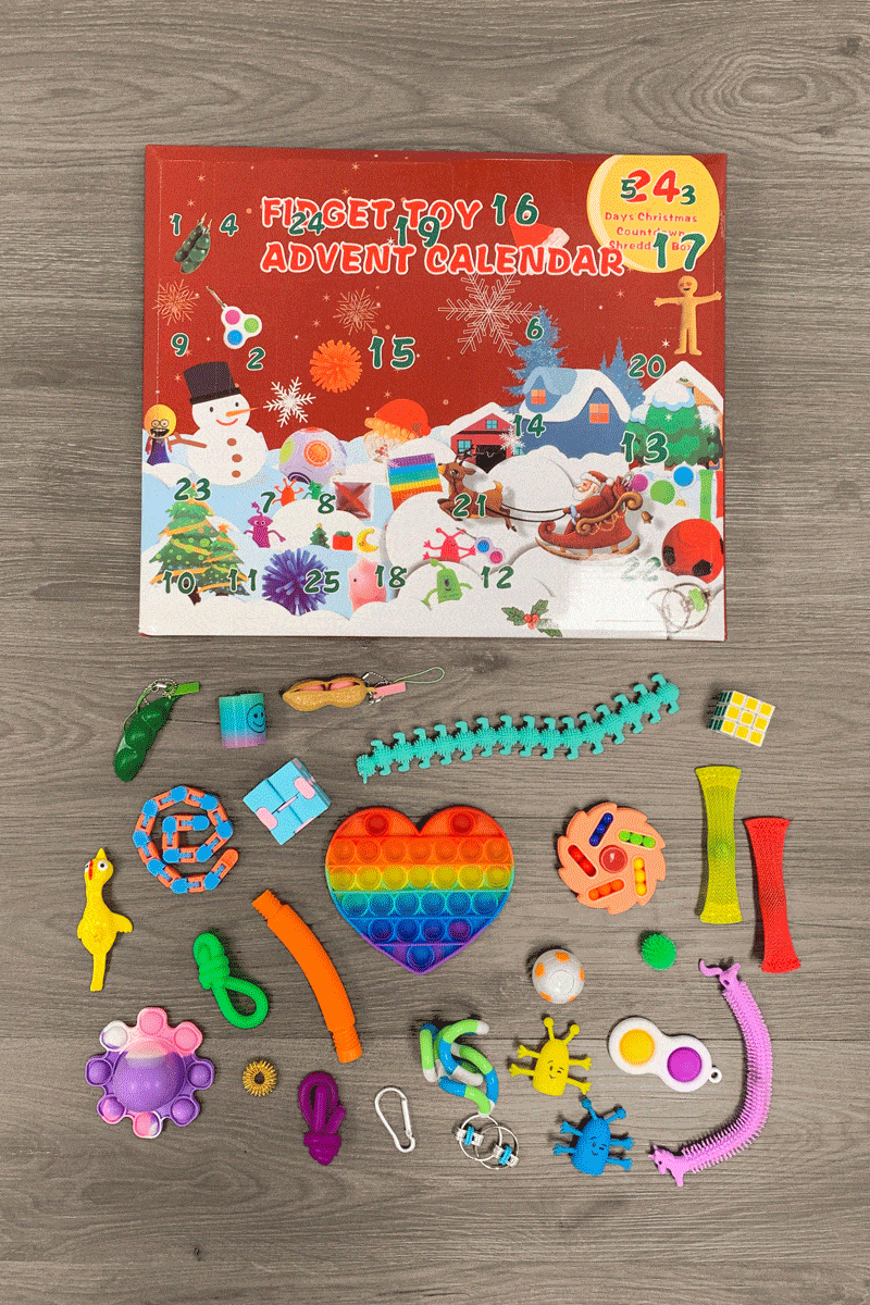 Fidget Christmas Advent Calendars MANY STYLES Sparkle In Pink