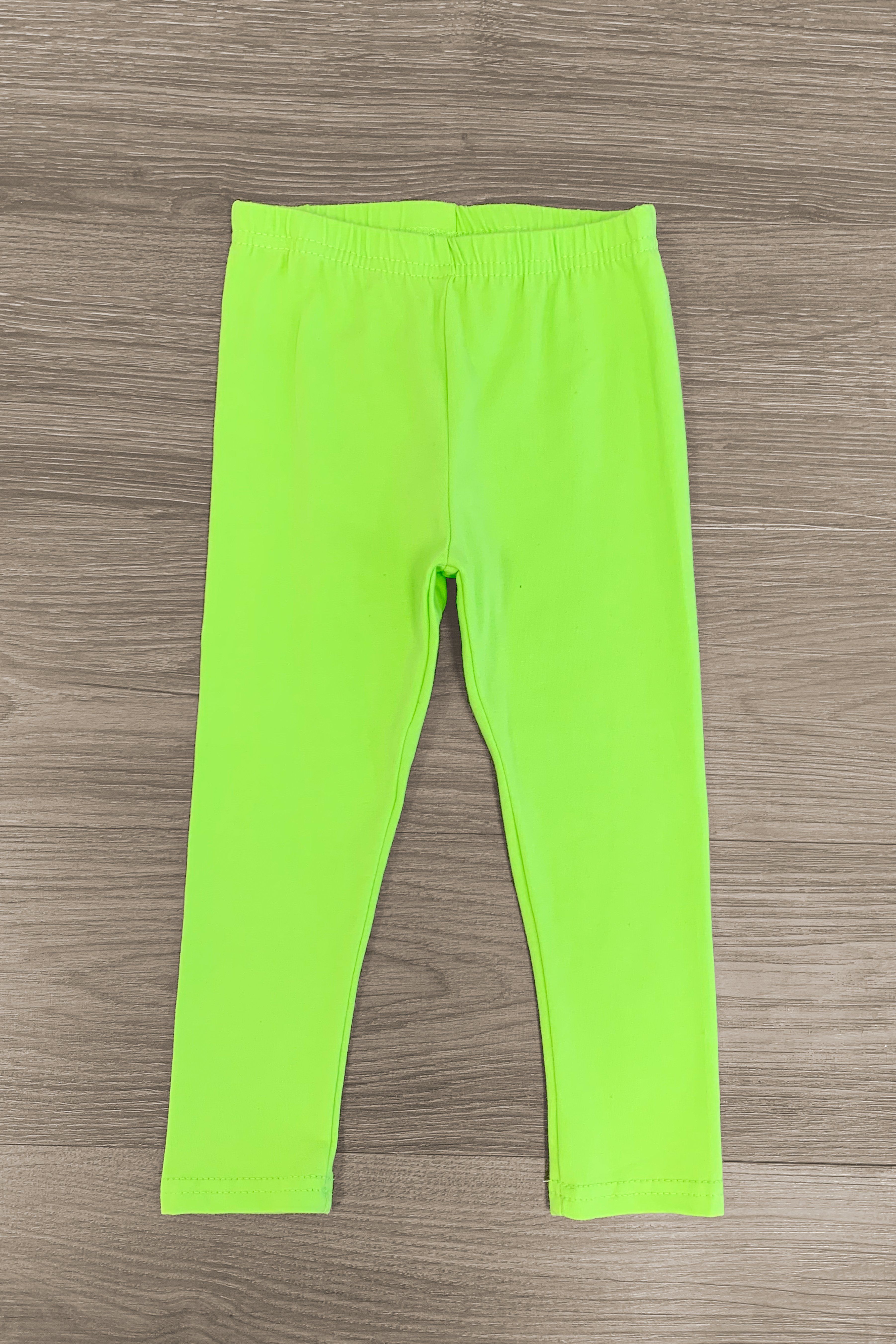 Bright green lime neon color Leggings by PalitraArt
