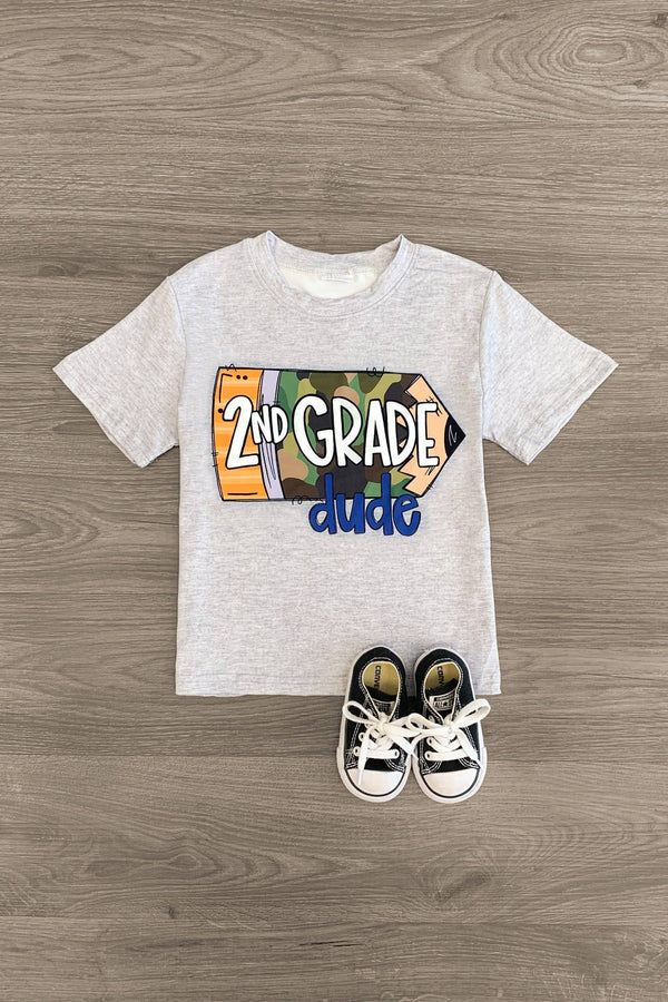 "Pre-K - 5th Grade Dude" Camo Pencil Top - Sparkle in Pink
