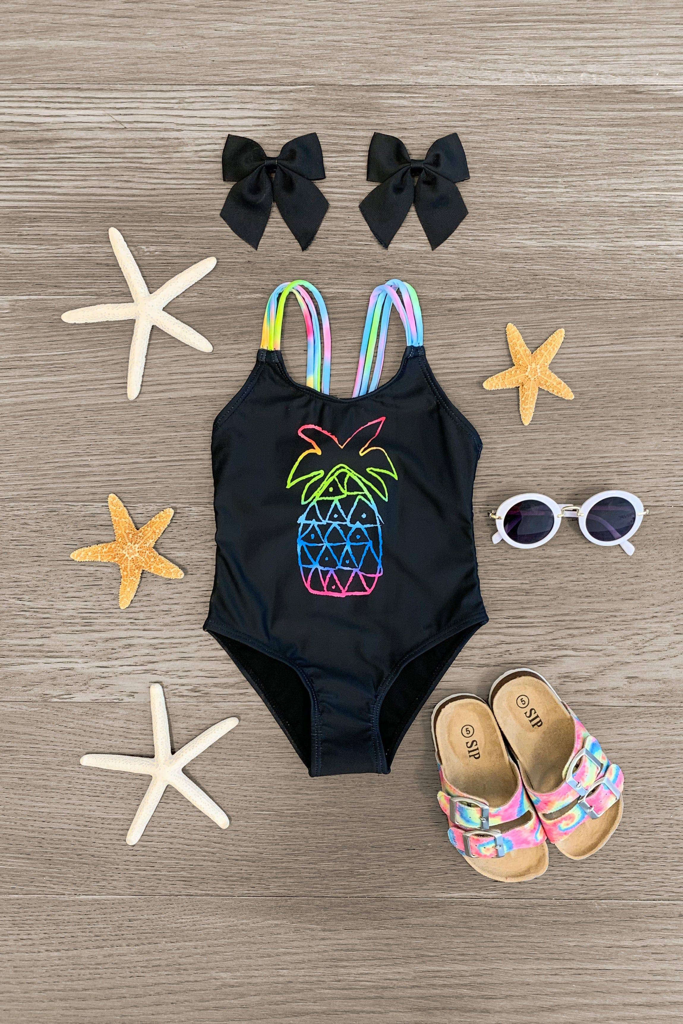 Rainbow Pineapple One Piece Swimsuit