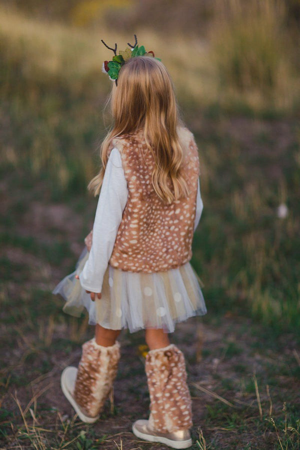 Woodland Deer Vest & Tutu Costume Set - Sparkle in Pink
