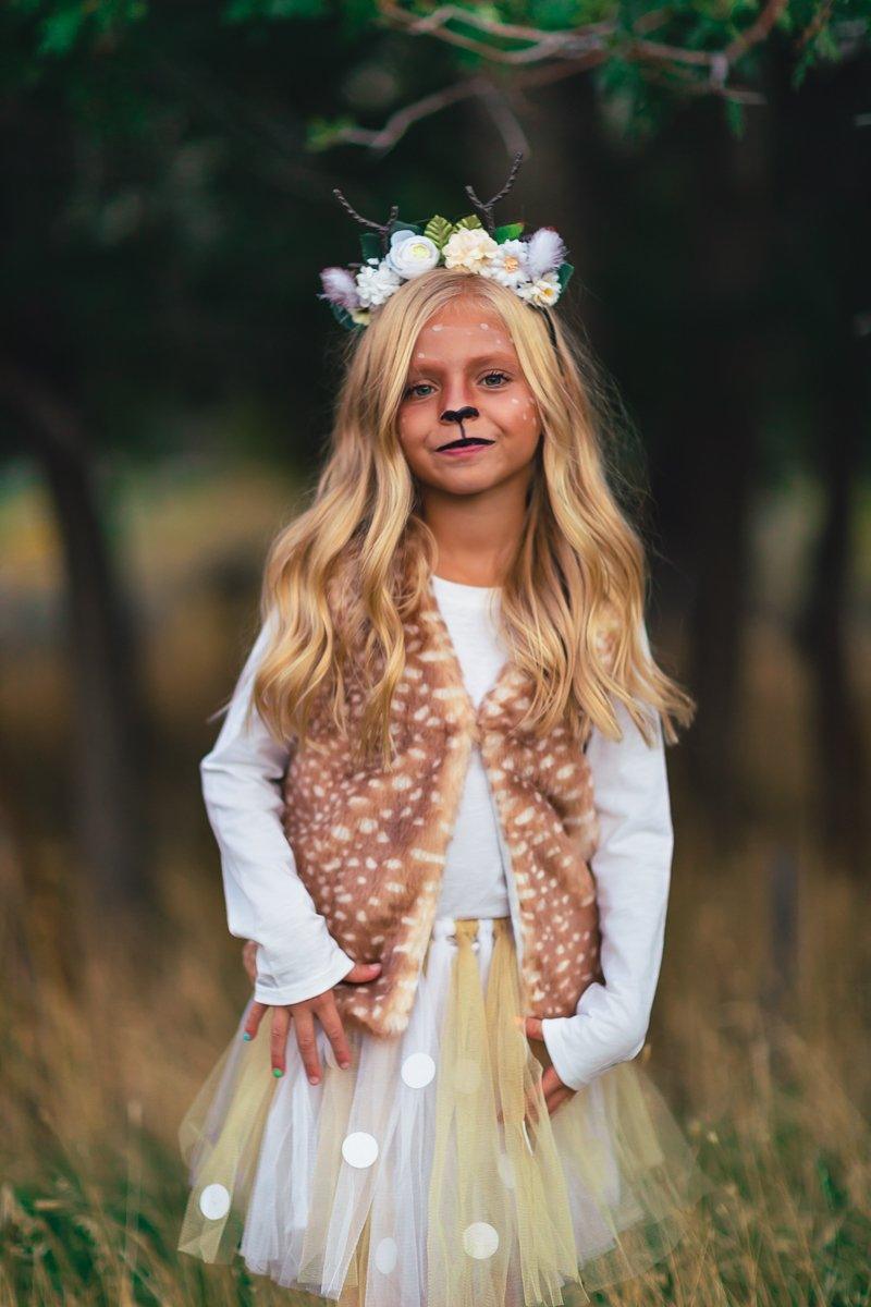 Woodland Deer Vest & Tutu Costume Set - Sparkle in Pink