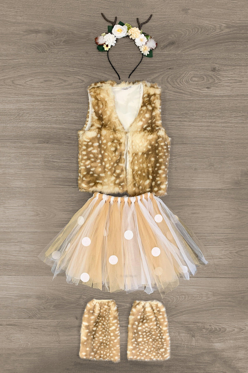 Woodland Deer Vest & Tutu Costume Set - Sparkle in Pink
