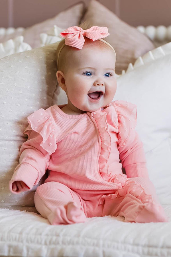 Pastel Ribbed Onesie | Sparkle in Pink