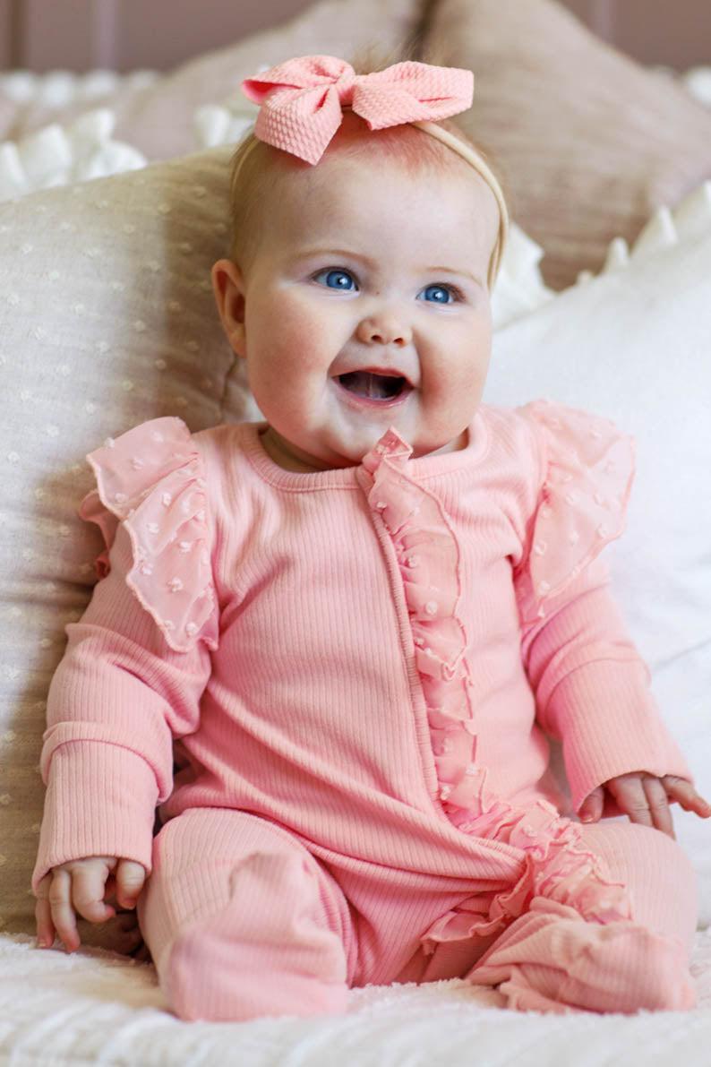 Pastel Ribbed Onesie | Sparkle in Pink