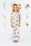 "He Is Risen" Floral Bell Bottom Jumpsuit | Sparkle in Pink