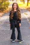 Black & Brown Bow Cardigan