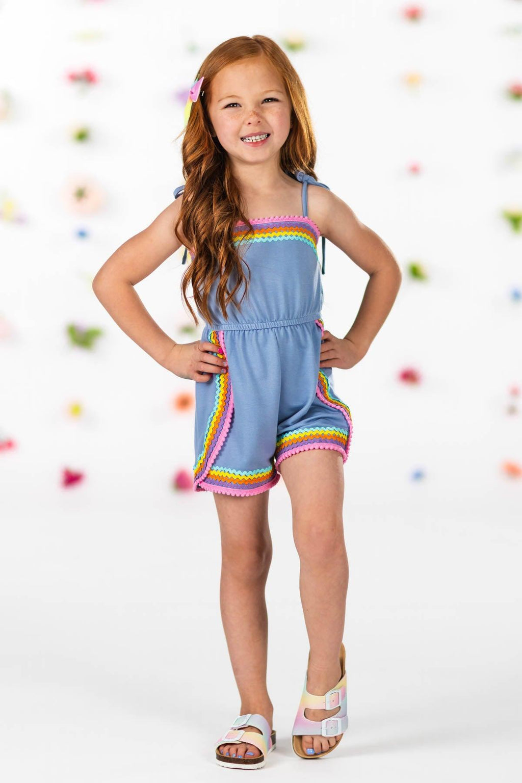Rainbow Ribbon Romper | Sparkle in Pink