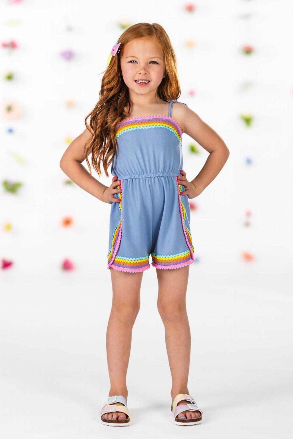 Rainbow Ribbon Romper | Sparkle in Pink