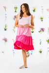 Mom & Me - Pink Tiered Tank Dress | Sparkle in Pink
