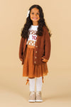 "Gobble Till You Wobble" Cardigan Skirt Set - 3 Piece | Sparkle in Pink