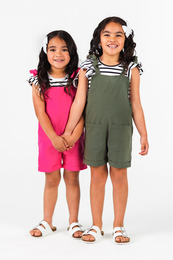 Stripe Romper Set | Sparkle in Pink
