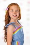 Rainbow Ribbon Romper | Sparkle in Pink