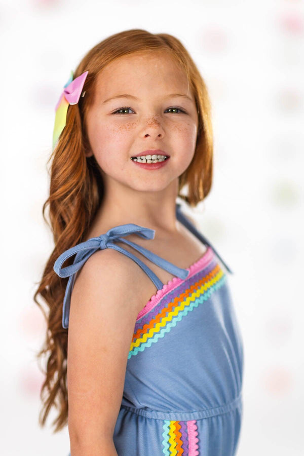 Rainbow Ribbon Romper | Sparkle in Pink