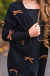 Black & Brown Bow Cardigan