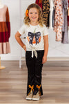 Pumpkin Bows Velvet Flare Set | Sparkle in Pink