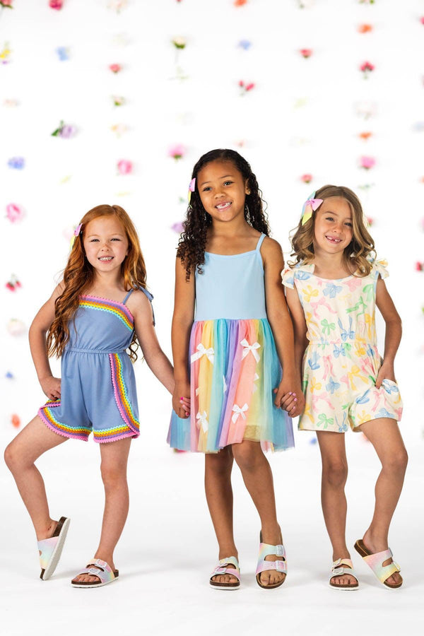 Rainbow Ribbon Romper | Sparkle in Pink